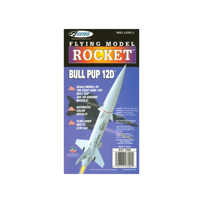 Estes 7000 Bull Pup 12D Model Rocket Kit for sale online 