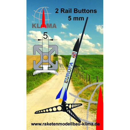 Klima rail buttons 5 mm 2 stk